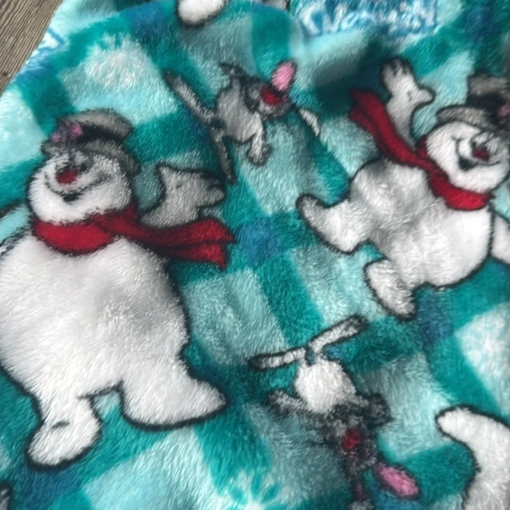 Frosty the snowman lounge pants Cozy Pajamas Snowman Print small fleece plush